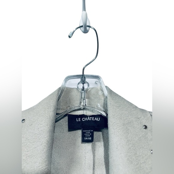 NWOT, Stunning Faux Leather Le Château Jacket, XS, Light Gray 🍂 - Picture 4 of 9